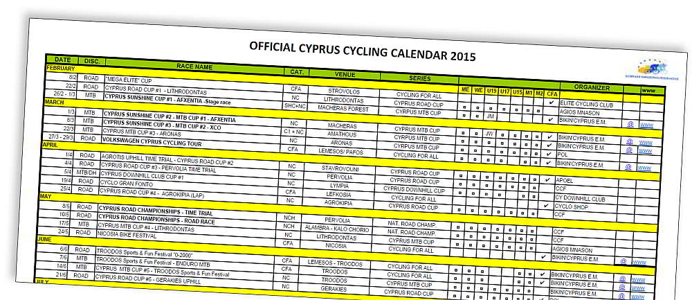 ccf calendar 2015